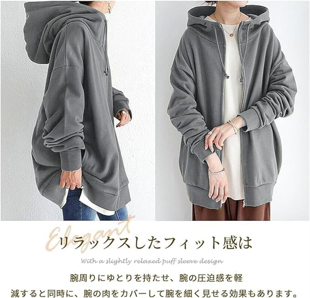 Amazon.co.jp: [ZXCVWWE] パーカー レディース フード 長袖